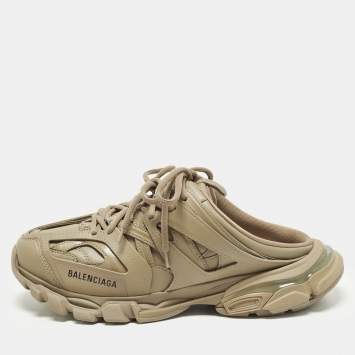 مملوكة مسبقًا حذاء رياضي بالنسياغا تراك جلد صناعي بيج مقاس 42