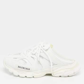 مملوكة مسبقًا حذاء ميول رياضي بالنسياغا تراك حجم 41 جلد صناعي وشبك أبيض