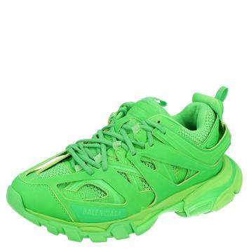 Pre Owned Balenciaga Neon Green Track Sneakers Size EU 42
