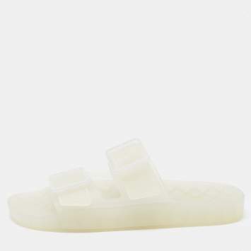 Pre Owned Balenciaga Transparent Rubber Mallorca Slides Size 43