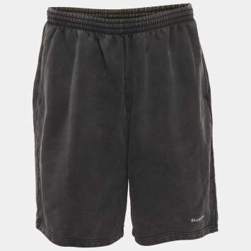 Pre Owned شورت بالنسياغا يونيفيت قطن رمادي مقاس وسط (ميديم)