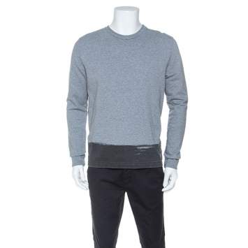Pre Owned Balenciaga Grey Jersey Crew Neck Sweatshirt M