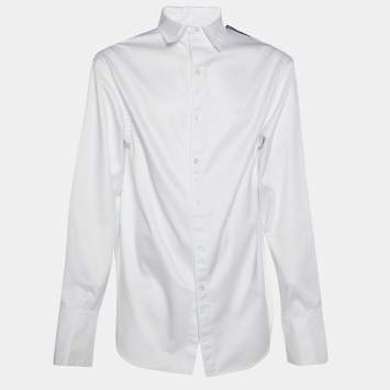 Pre Owned Balenciaga White Cotton Oversized Shirt M