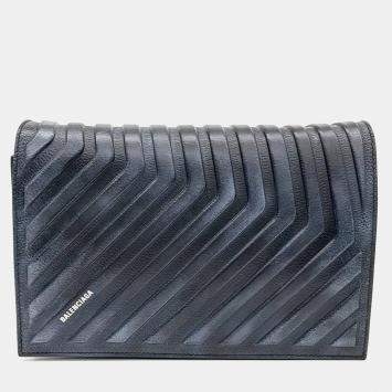 Pre Owned Balenciaga Black Leather Balenciaga Crossbody bag