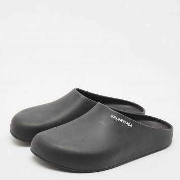 Balenciaga x Crocs Black Rubber Hardcrocs Sandals Size 40