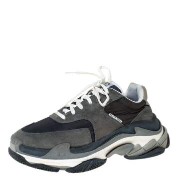 مملوكة مسبقًا Balenciaga Multicolor Leather/Mesh Triple S Lace Up Sneakers Size 40