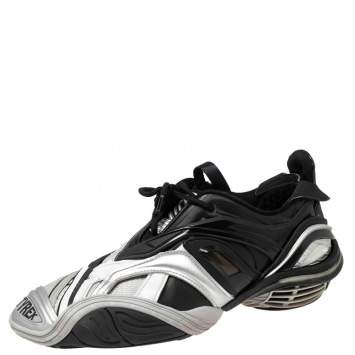 Pre Owned Balenciaga Black/Grey Leather And Rubber Tyrex 2020 Sneakers Size 43
