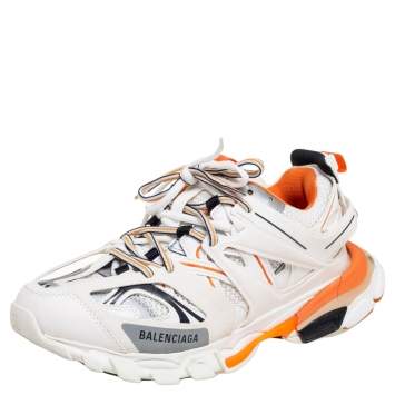 Pre Owned Balenciaga Multicolor Mesh And Leather Triple S Sneakers Size 41