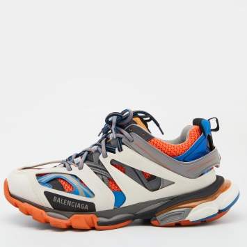 Pre Owned Balenciaga Multicolor Mesh and Leather Track Sneakers Size 42