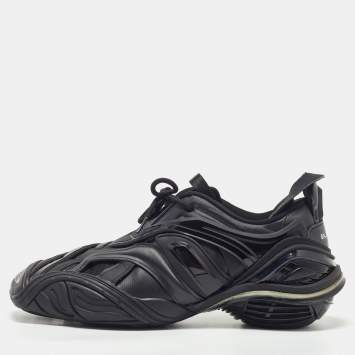 Pre Owned Balenciaga Black Faux Leather and Rubber Tyrex Sneakers Size 44