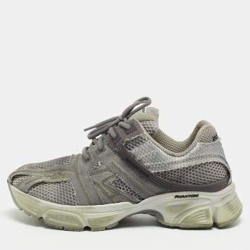 Pre Owned Balenciaga Grey Mesh Low Top Sneakers Size 42