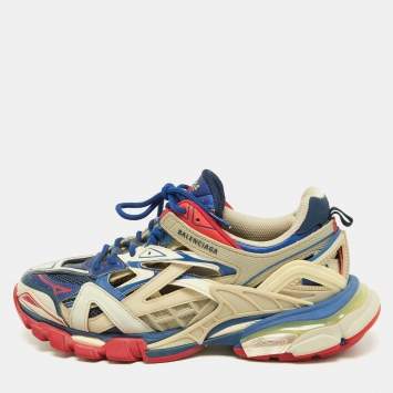Pre Owned Balenciaga Tricolor Rubber and Mesh Track 2 Sneakers Size 41