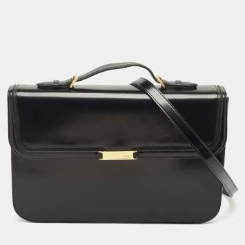 Bally Black Brushed Leather Deco' Briefcase