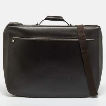 Pre Owned Bally Cacao Leather Travel Garment Bag