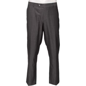 Pre Owned Balmain Grey Wool Super 130's Pants 4XL