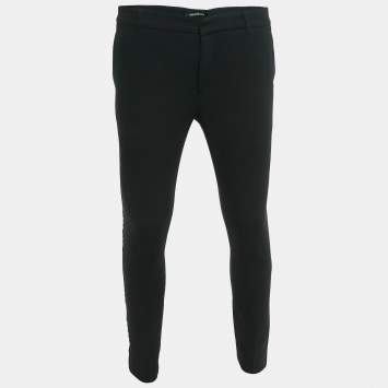 Pre Owned Balmain Black Cotton Trousers XL