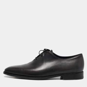 Pre Owned Berluti Black Leather Alessandro Démesure Oxfords Size 43