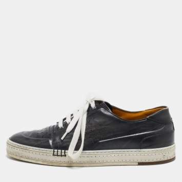 Pre Owned Berluti Grey Ombre Leather Playtime Palermo Sneakers Size 42.5