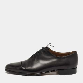 Pre Owned Berluti Size 42.5 Black Leather Derby
