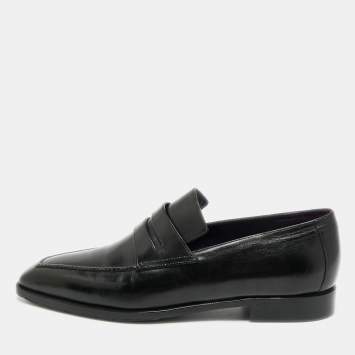 مملوكة مسبقًا Berluti Size 42.5 Black Leather Penny Loafers