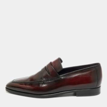 مملوكة مسبقًا Berluti Size 42.5 Brown Leather Penny Loafers