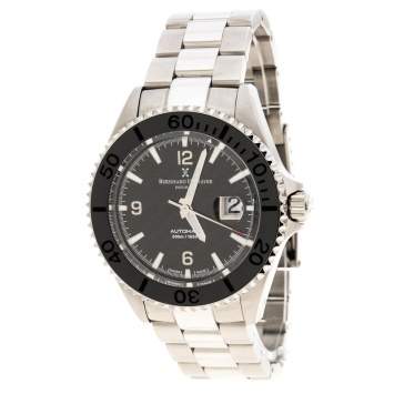 Pre Owned Bernhard H. Mayer Black Stainless Steel Nauticus Austro Limited Edition Men's Wristwatch 45 mm