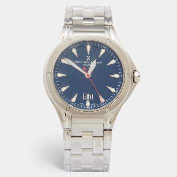 Bernhard H. Mayer Blue Stainless Steel Le Classique BH40P/CW Men's Wristwatch 42 mm 