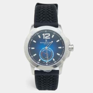 Pre Owned Bernhard H. Mayer Blue Stainless Steel Silicone Drift BH01P/CW Men's Wristwatch 44 mm