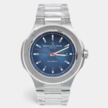 Pre Owned Bernhard H. Mayer Blue Stainless Steel Empire Portus BH51T/CW Men's Wristwatch 44 mm