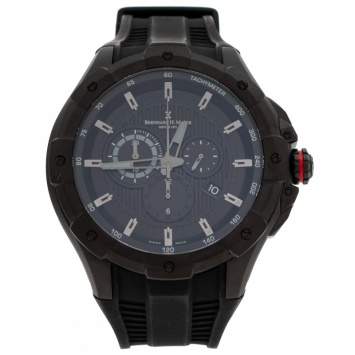 Pre Owned Bernhard H. Mayer Black Stainless Steel Victor Chronograph Men's Wristwatch 50 mm