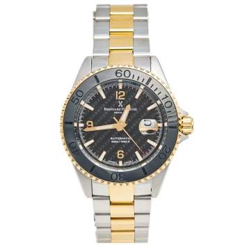 Pre Owned Bernhard H Mayer Black Two Tone Stainless Steel Nauticus Royale II 52701.566.6 Men's Wristwatch 45 mm 