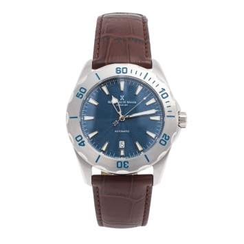 Bernhard H. Mayer Blue Stainless Steel Limited Edition Ballad BH05/CWR Men's Wristwatch 44 mm