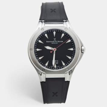 Pre Owned Bernhard H. Mayer Black Stainless Steel Rubber Le Classique BH33P/CW Men's Wristwatch 42 mm