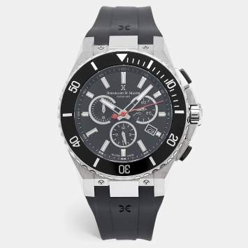 Bernhard H.Mayer Black Stainless Steel Rubber BH43T/CW Men's Wristwatch 44 mm