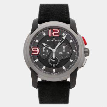 مملوكة مسبقًا Blancpain L-Evolution Super Trofeo 8885F-1203-52B Automatic Flyback Chronograph Black Dial Titanium Men's Wristwatch 43mm