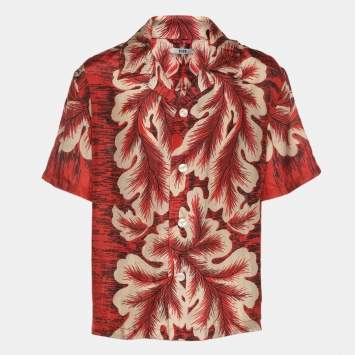 Pre Owned Bode Multicolor Printed Silk Button Front Shirt L