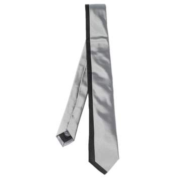 Pre Owned Boss By Hugo Boss Two Tone Skinny Silk Tie 