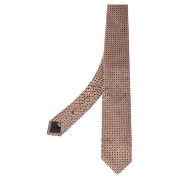 Pre Owned Boss By Hugo Boss Navy Blue Jacquard Silk Tie