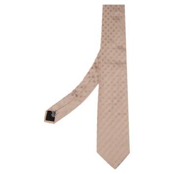 Pre Owned Boss By Hugo Boss Pink & Grey Jacquard Tie