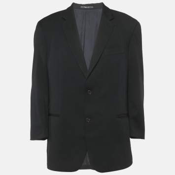 Pre Owned Hugo Boss Vintage Blue Wool Single Breasted Blazer S