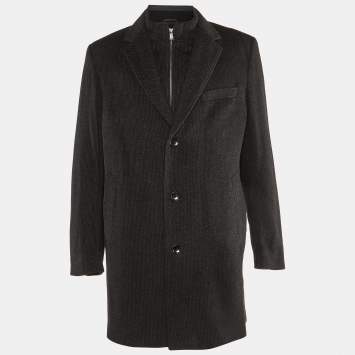 Boss By Hugo Boss Black Wool & Cashmere T-Lennard4 Jacket & Coat Set XXL
