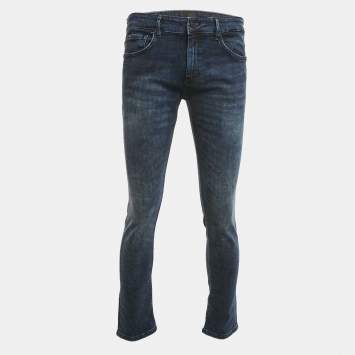 Pre Owned Boss By Hugo Boss Dark Blue Washed Denim Jeans L Waist 36"