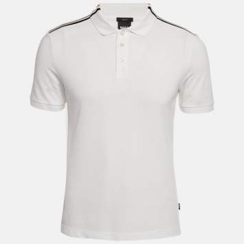 Boss By Hugo Boss White Graphic Print Cotton Tiburt 151 T
