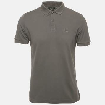 Boss By Hugo Boss Grey Pima Cotton Regular Fit Polo T-Shirt M