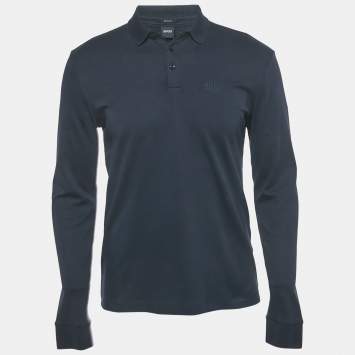 Boss By Hugo Boss Navy Blue Jersey Pado 11 Polo T-Shirt S