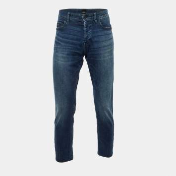 Pre Owned Boss by Hugo Boss Blue Denim 040 Taber Tapered Fit Jeans L/Waist 36"