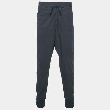 Pre Owned بنطال جوجرز بوس باي هوغو بوس خليط قطن أزرق كحلي قصة مريحة مقاس ضخم جدًا