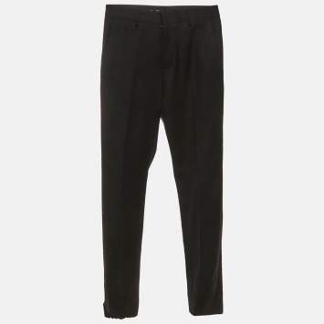 مملوكة مسبقًا Boss By Hugo Boss Black Gabardine Regular Fit Pants XS