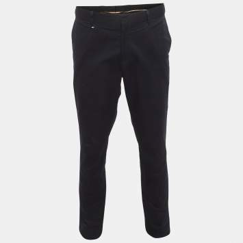 Pre Owned Boss By Hugo Boss Blue Gabardine Trousers  XL/Waist 36"