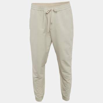 Pre Owned Boss By Hugo Boss Sage Green Synthetic T-Flex Pants L